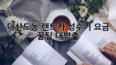 🚗 다산/도농 렌트카 성수기 요금, 꿀팁 대방출! 🍯